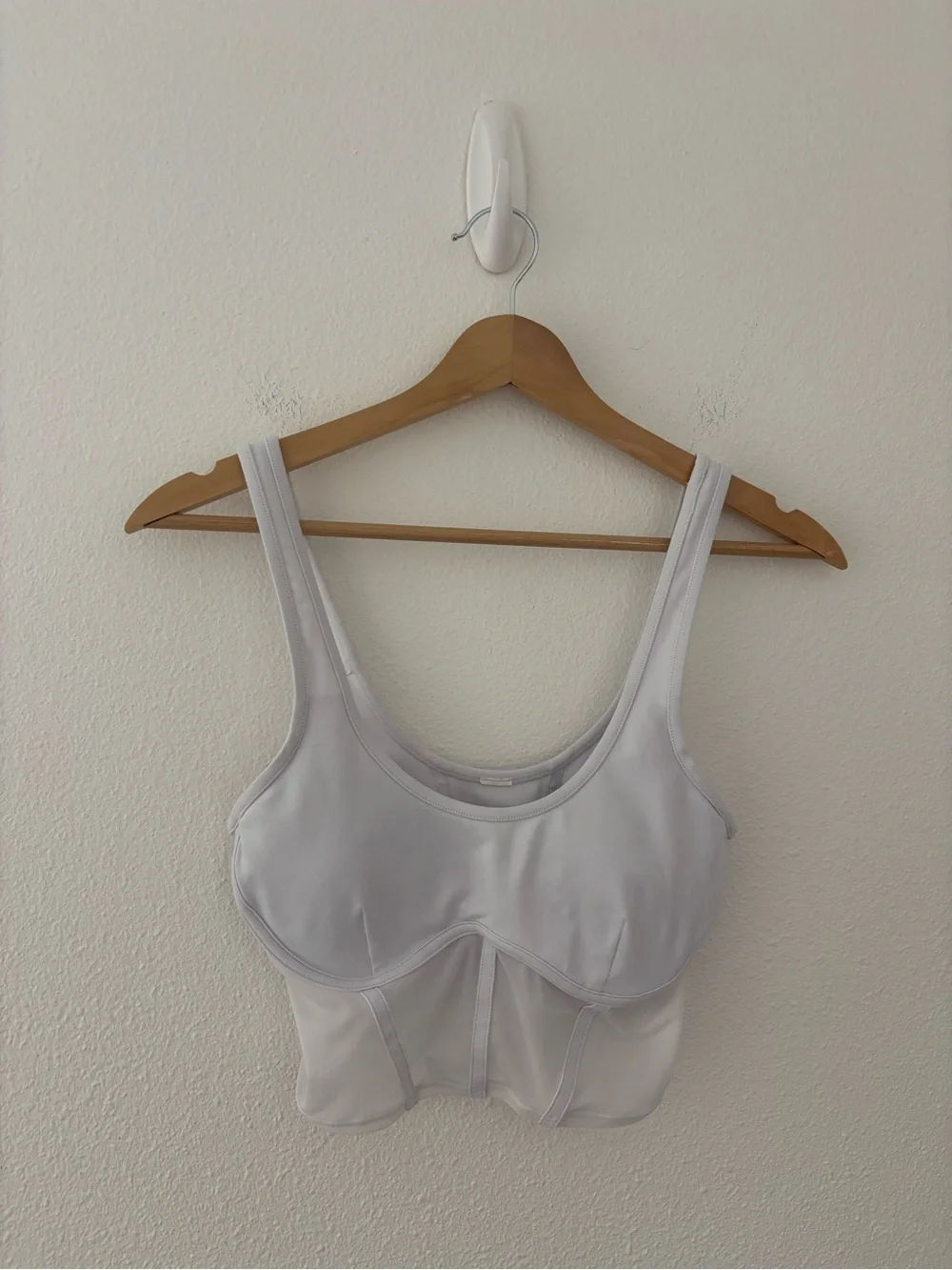 Alo Yoga Airbrush Mesh Corset Tank in white